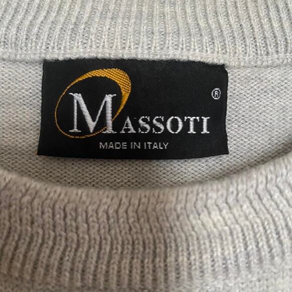 Vintage 80s Massoti Grey Retro Sweater Size Large - Picture 3 of 3